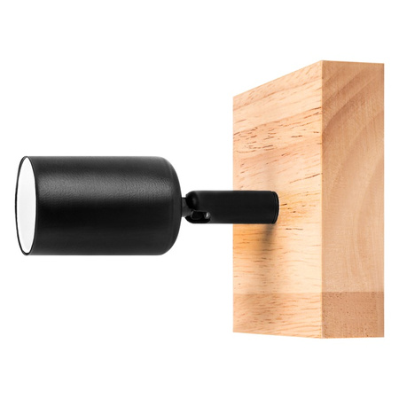 Lampa Ścienna Reflektor Kinkiet Spot E27 Ruchomy Czarny Brązowy Eos Masterled