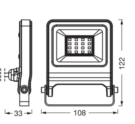Naświetlacz LED Halogen Zewnętrzny Reflektor 10W 3000K Ciepła 1000lm Biały IP65 Endura Osram