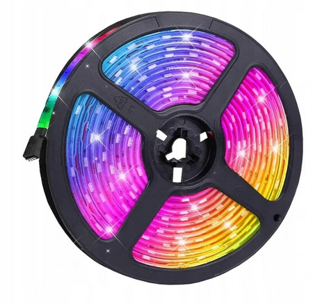 Taśma LED Pasek SMD 5050 7.2W/m 30LED/m 12V Wielokolorowa RGB IP20 Rolka 5m Ecolight