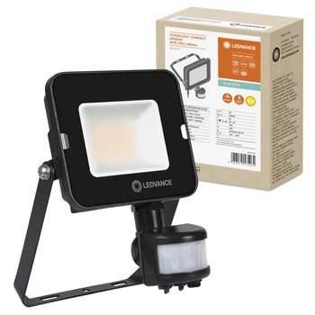 Naświetlacz LED 20W 1800lm 3000K IP65 Czarny z czujnikiem ruchu i zmierzchu LEDVANCE COMPACT V