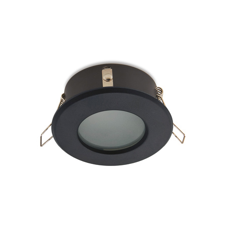 Oprawa Podtynkowa GU10 Halogenowa Wpuszczana Spot Oczko Czarna Okrągła Kobi