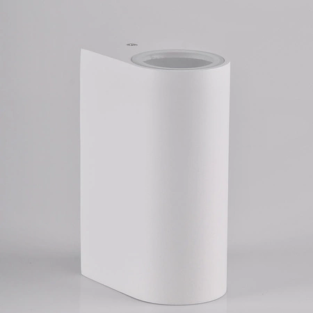 Kinkiet ogrodowy zewnętrzny góra dół na LED 2x GU10 BOSTON GOLDLUX (Polux) ALUMINIUM Biały owalny