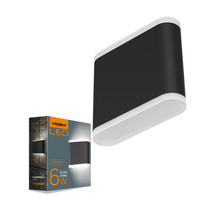 Kinkiet Ogrodowy Lampa Elewacyjna Zewnętrzna LED 6W 660lm 2700lm Ciepła Czarna EVAN Videx