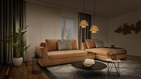 Lampa Sufitowa Wisząca Dekoracyjna E27 Zwis Brązowy Bambus Decor Ledvance