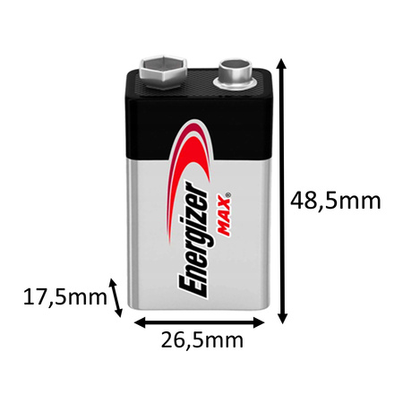 2x Bateria ENERGIZER MAX 6LR61 6F22 9V Blister