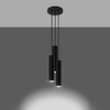 Lampa Sufitowa Oprawa Natynkowa SPOT TUBA 3x GU10 Wisząca Zwis Tubularna Czarna Nowoczesna Lagos Sollux