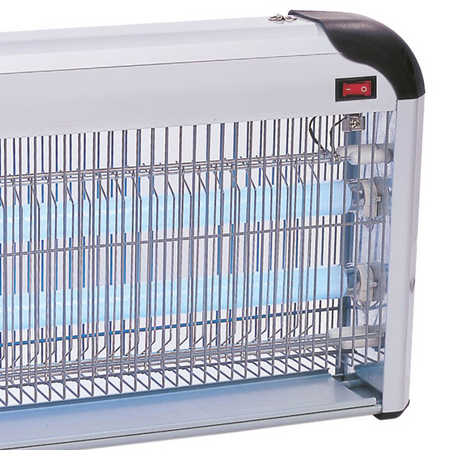 Lampa Owadobójcza Stojąca 30W 60m2 SREBRNA IK02