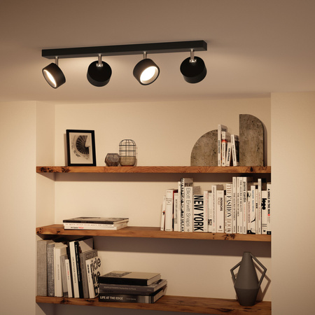 Lampa Sufitowa Reflektor LED 22W 2200lm 2700K Czarna Bracia Philips