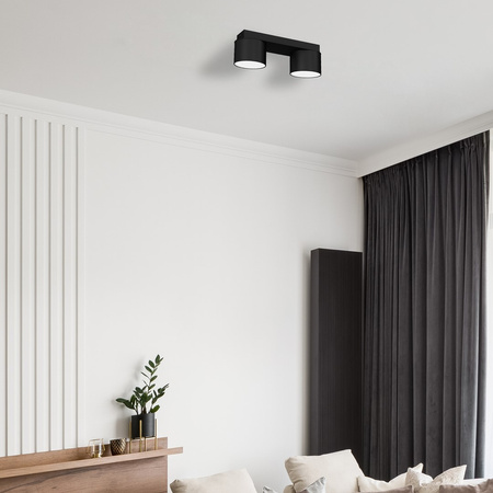 Lampa Sufitowa DIXIE Czarna 2xGX53 Milagro