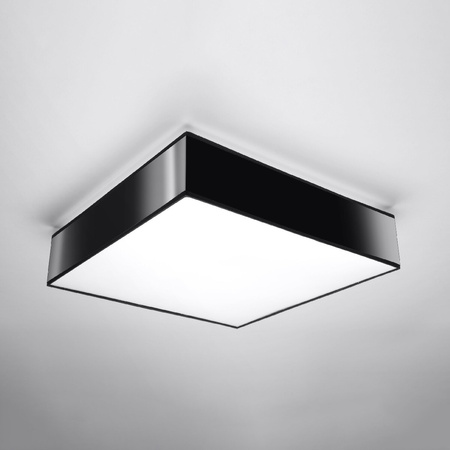 Lampa Sufitowa Plafon 3x E27 Kwadratowa Czarna Minimalistyczna Horus Sollux