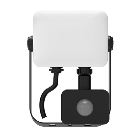 Naświetlacz LED 20W 1800lm 4000K Neutralna 120° z Czujnikiem Ruchu i Zmierzchu Czarny IP65 Milky Sanico Goldlux