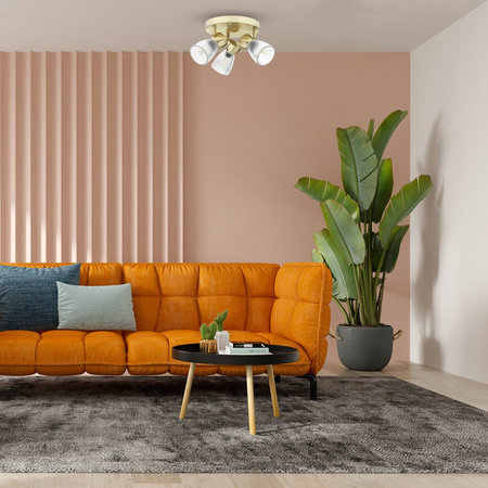 Lampa Sufitowa BEST Złota 3xE14 Okrągła Milagro