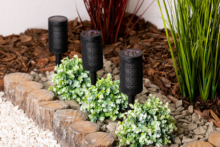 Lampa Solarna Ogrodowa LED Wbijana Pochodnia 39cm IP44 Czujnik Zmierzchu