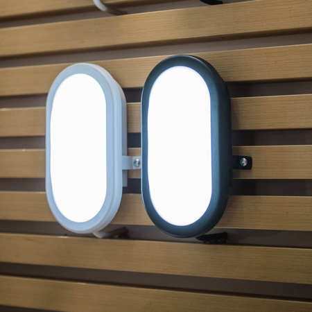 Lampa LED Przemysłowa Zewnętrzna Kinkiet Elewacyjny 11W 840lm 4000K IP54 Czarny z Modułem Awaryjnym Bulkhead Ledvance