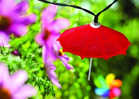 Girlanda Solarna LED PARASOLKI ogrodowa 6500K multikolor GOLDLUX (Polux) 5901508311559