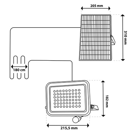 Naświetlacz Solarny LED Halogen 100W Lampa Ogrodowa 4000K IP65 Czujnik Ruchu PIR + Pilot FULGOR LUMILED