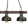 Lampa wisząca FARO 3xE27 60W Vintage Drewniana Belka MLP6243 Milagro Metal + Drewno
