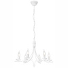 Lampa Wisząca Sufitowa LUCY 6xE14 Żyrandol Biała Klasyczna LM-6.153 Lamkur