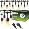 Girlanda Ogrodowa Zewnętrzna Łańcuch Świetlny 20m 40x E27 Żarówki 1,3W 2200K MALUS Lumiled