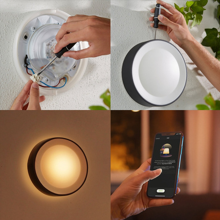 Philips HUE Daylo Lantern Kinkiet Zewnętrzny Okrągły 17465/30/P7