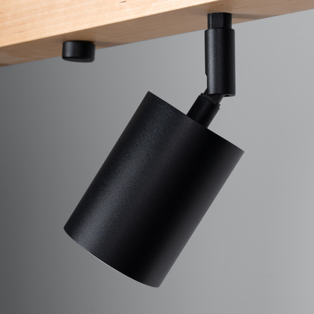 Lampa Sufitowa Oprawa Natynkowa SPOT TUBA Reflektor 4x GU10 Punktowa Ruchoma Tubularna Czarna Brązowa Nowoczesna Verdo Sollux