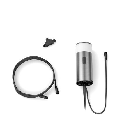 Lampa Ogrodowa Zewnętrzna LED SŁUPEK 25cm 8W 590lm IP65 White and Color Ambiance RGB + TW srebrny Inteligentna SMART Zigbee Bluetooth Calla Philips HUE