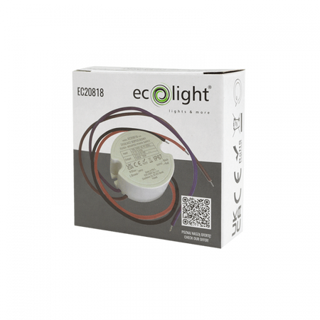 Zasilacz dopuszkowy FI60 do Taśm LED 20W 24V 0.83A Hermetyczny IP67 Ecolight
