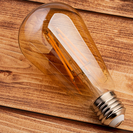 Żarówka LED E27 Edison ST64 6W = 50W 660lm 2000K Ciepła 360° FILAMENT LUMILED