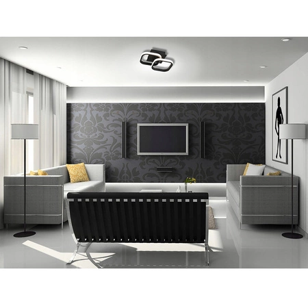 Lampa Sufitowa Żyrandol LED 16W NEBULA GEMINI Czarny