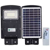 Naświetlacz LED 120-250lm 6000K IP65 3W Solarny Czarny z Czujnikiem Ruchu i Zmierzchu + Pilot STREET-3 GOLDLUX (Polux)