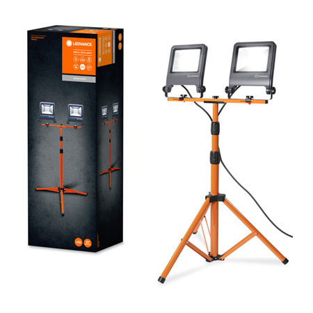 Naświetlacz Reflektor LED Lampa Akumulatorowy Na Statywie Przenośny Roboczy 100W 9000lm 4000K IP65 Grafitowy Worklight Ledvance