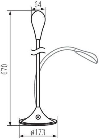 Lampka biurkowa nocna LED Franco czarna 6,5W 390lm 3000k ciepła Kanlux