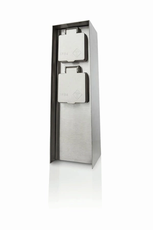 Elektryczny Słupek Ogrodowy 23cm 2x Gniazdko 230V IP44 Rock Philips