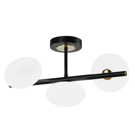 Lampa Sufitowa Dekoracyjna G9 Czarna Złota Elegance Kobi