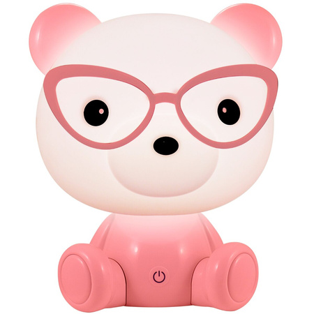 Lampka Dekoracyjna LED 2.5W 59lm Różowa Ściemnialna Miś Sanico Goldlux