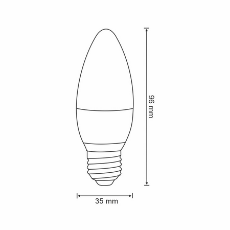 Żarówka LED C37 E27 4.5W 550lm 4000K Neutralna 280° Filament Sanico Goldlux