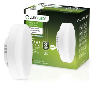 Żarówka LED GX53 Reflektor 8W = 60W 720lm 4000K Neutralna 120° LUMILED