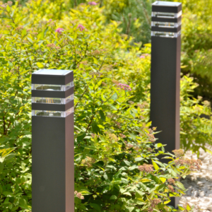 SŁUPEK ogrodowy lampa oprawa stojąca LED E27 TEKSAS grafit 74cm GOLDLUX (Polux)