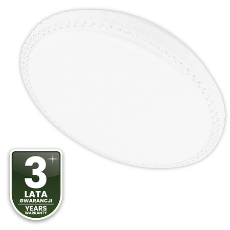 Plafon LED Lampa Sufitowa Natynkowa AGA2 72W IP44 CCT Biały Okrągły 50cm + PILOT LUMILED