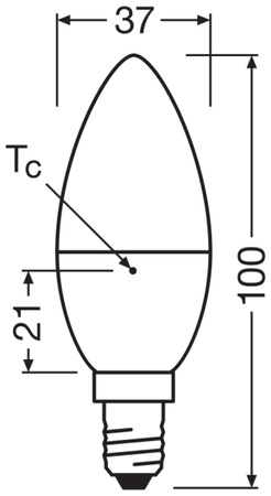 Żarówka LED B37 E14 2.9W = 25W 250lm 2700K Ciepła Biała LEDVANCE