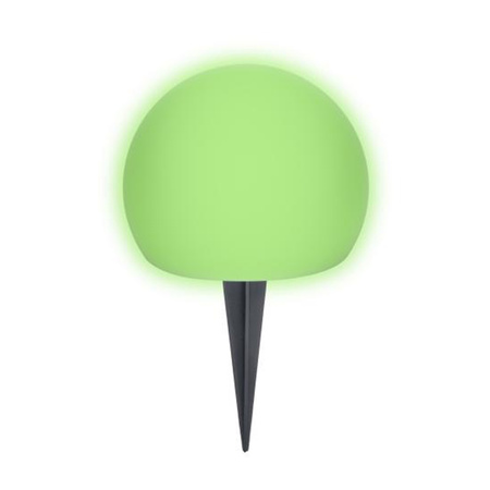 Lampa Ogrodowa LED Solarna Wbijana Kula RGB Naziemna 17cm + Pilot