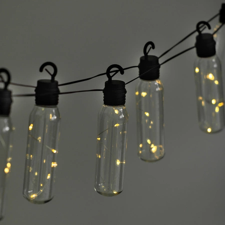 Girlanda Solarna Ogrodowa 10x LED Łańcuch Świetlny Ozdobne Kuleczki 3.8m Ciepła