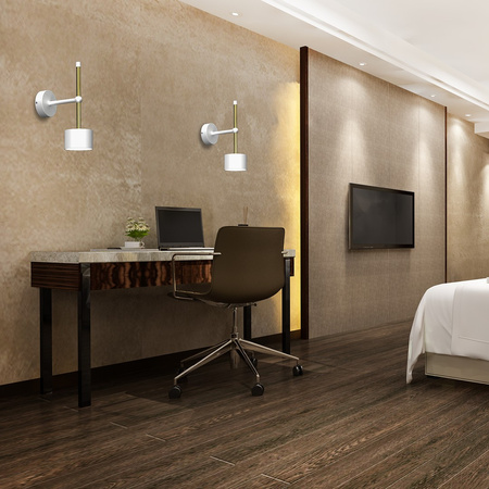 Lampa Ścienna Kinkiet ARENA Biała Złota 1xGX53 Milagro