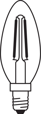 Żarówka LED B35 E14 Świeczka 6.5W = 60W 806lm 4000K Neutralna 200° Filament Ściemnialna Osram