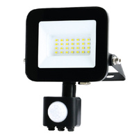 Naświetlacz LED 20W 1600lm 3000K Czarny z Czujnikem ruchu i zmierzchu GOLDLUX (Polux)