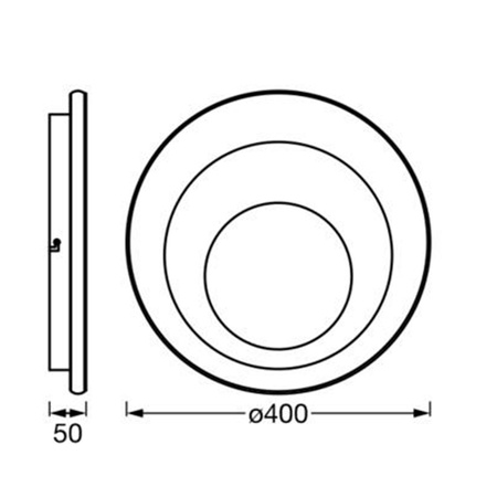 Lampa Sufitowa Plafon LED Oprawa Oświetleniowa 27W 40cm Ozdobna Okrągła Biała LEDVANCE
