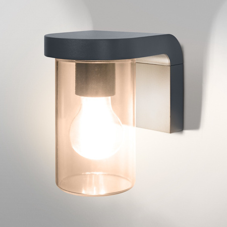 Lampa Ogrodowa Zewnętrzna Kinkiet Elewacyjny LED E27 IP44 Szary Endura Ledvance