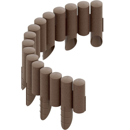 Palisada Ogrodowa Płotek Border Obrzeże Trawnikowe 4 STANDARD Brązowa 2,3m Mocne Mrozoodporne CELLFAST