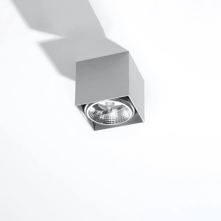 Lampa Sufitowa Oprawa Natynkowa GU10 Kwadratowa Szara Nowoczesna Blake Sollux