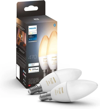 2PAK Żarówka LED Świeczka E14 B39 4W CCT PHILIPS HUE White & Ambiance Bluetooth Zigbee